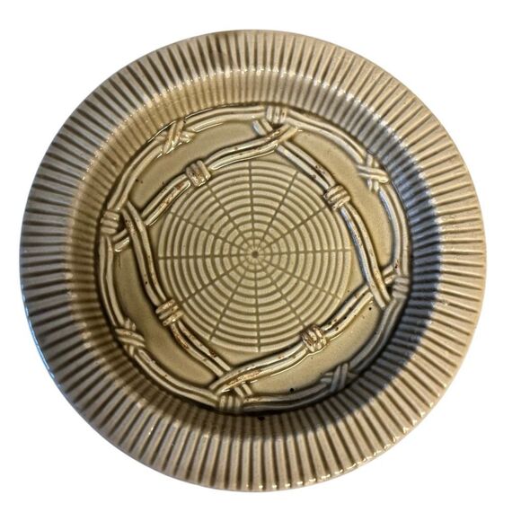 3 Decorative Basket Weave Look Ceramic Drink Coasters - Picture 3 of 6